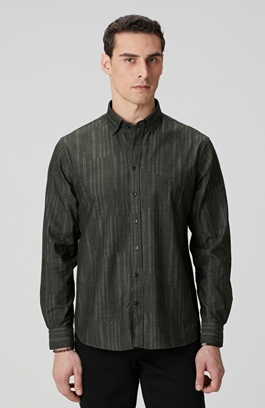 Haki Baskılı Gömlek