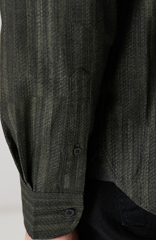 Haki Baskılı Gömlek