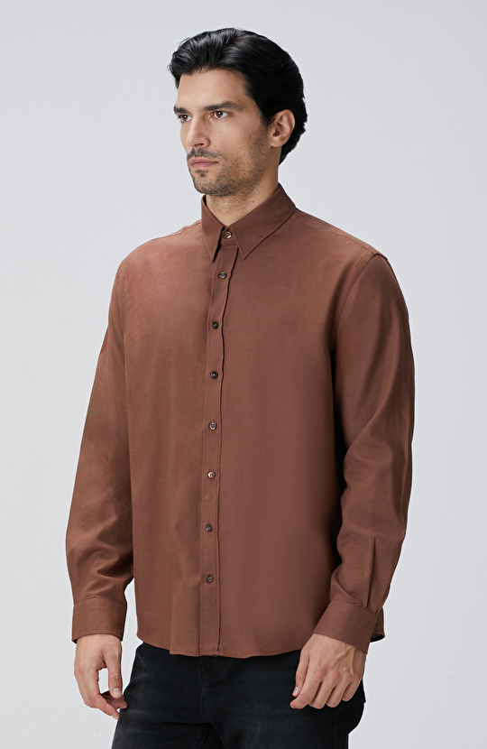 Kiremit Flanel Gömlek