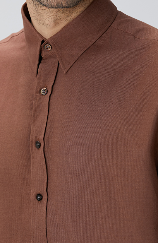 Kiremit Flanel Gömlek