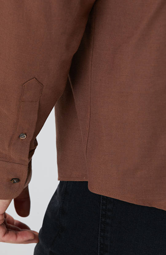 Kiremit Flanel Gömlek