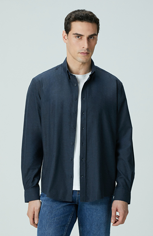 Lacivert Flanel Gömlek
