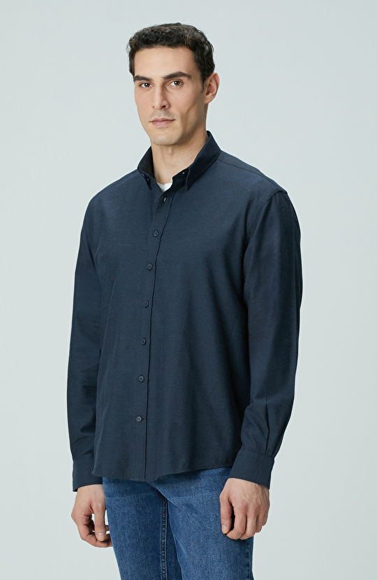 Lacivert Flanel Gömlek