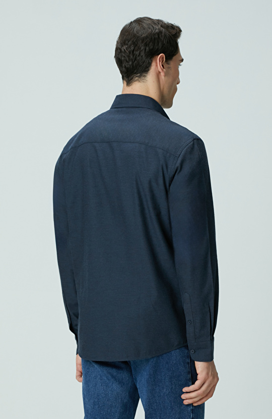 Lacivert Flanel Gömlek