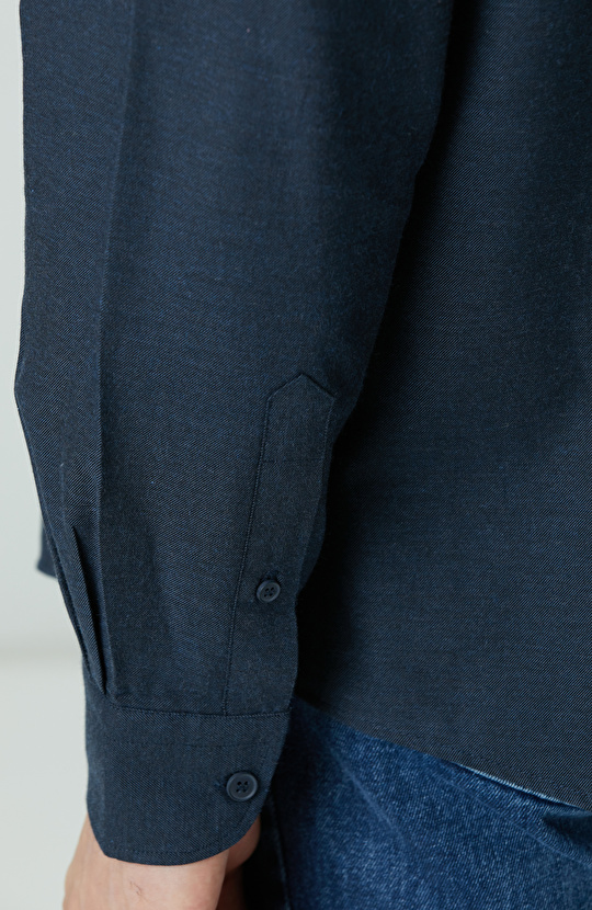 Lacivert Flanel Gömlek