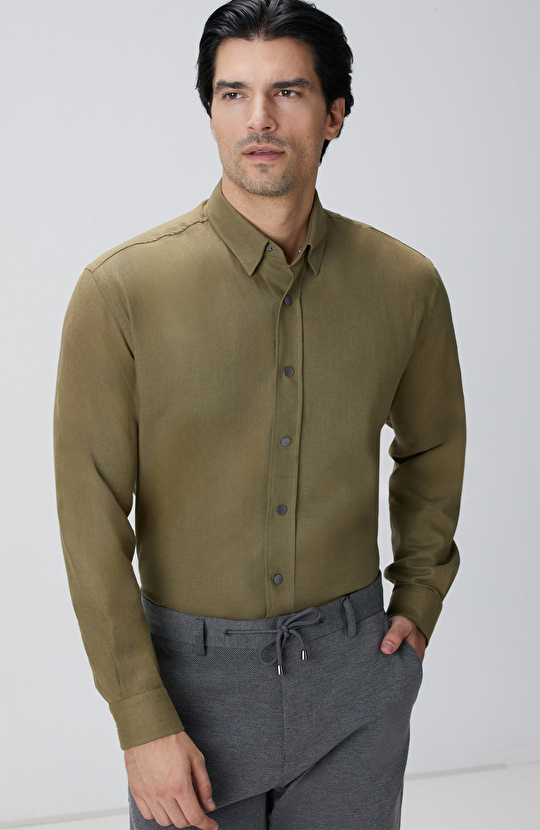 Haki Flanel Gömlek