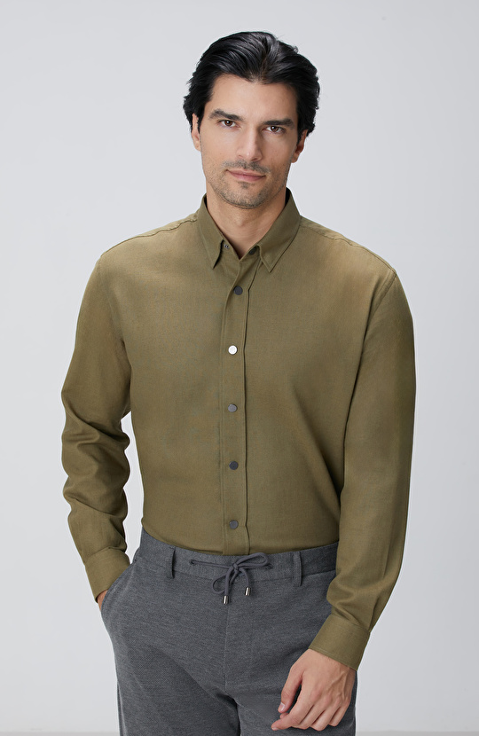 Haki Flanel Gömlek