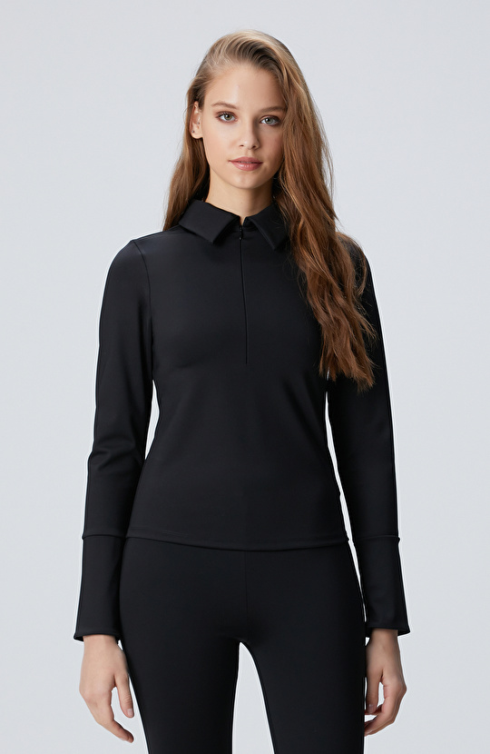 N-Tech Siyah Örme Bluz