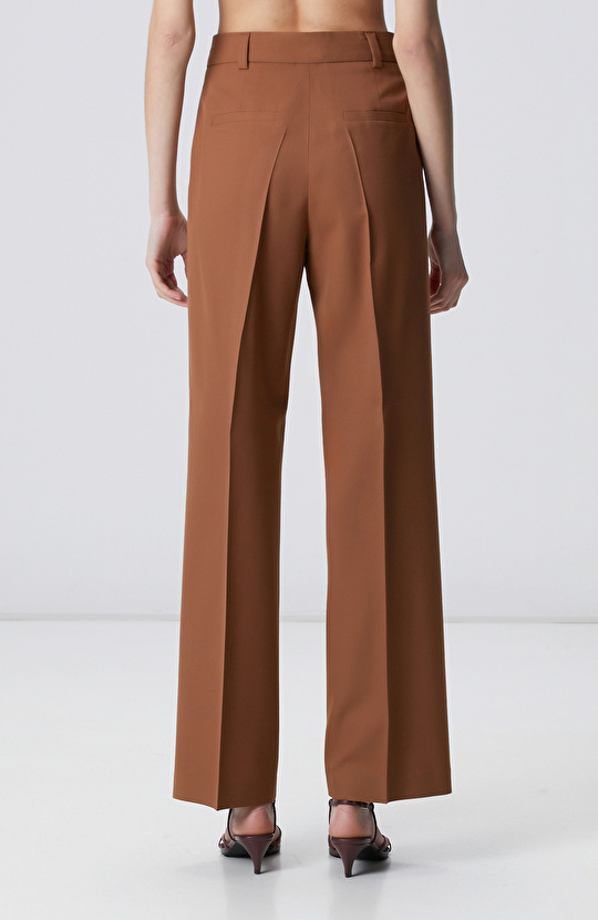 Camel Yün Karışımlı Pantolon