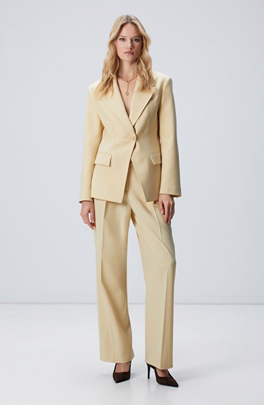 Sarı Yün Karışımlı Pantolon Sarı Yün Karışımlı Pantolon