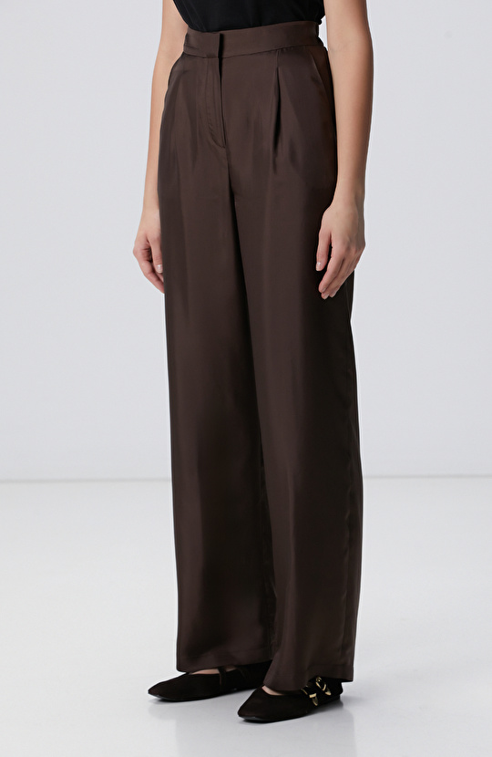 Limited Acı Kahve İpek Pantolon