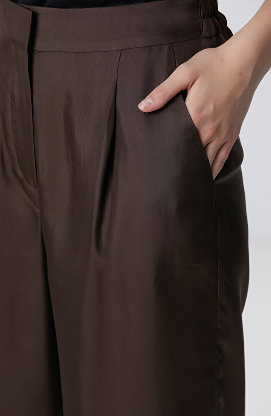 Limited Acı Kahve İpek Pantolon