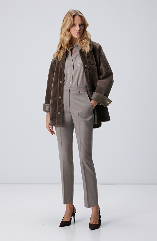 Limited Vizon Yün Karışımlı Pantolon Limited Vizon Yün Karışımlı Pantolon