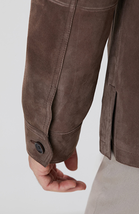 Kahverengi Nubuk Deri Ceket