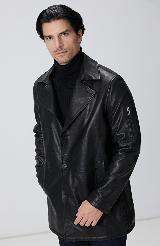 Siyah Deri Pardösü