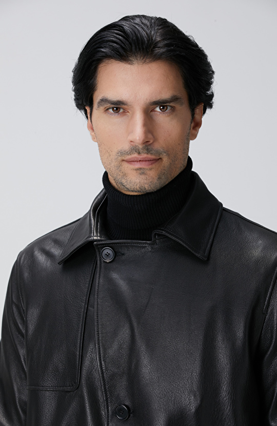 Siyah Deri Pardösü