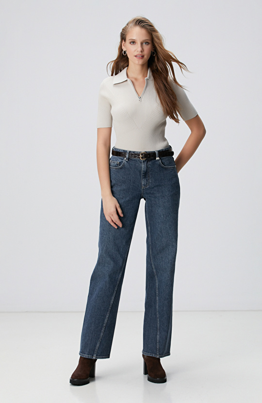 N-Tech Taş Polo Yaka Triko Kazak