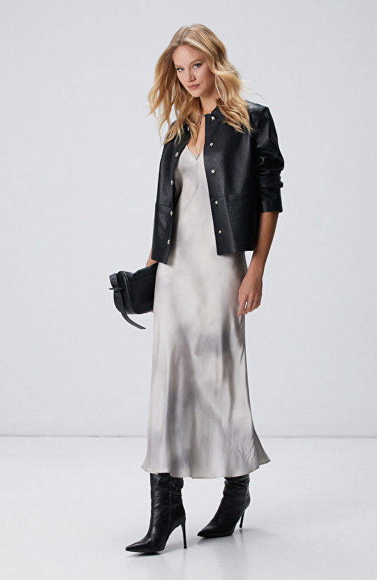 Sarı Desenli Maksi Viskon Elbise Sarı Desenli Maksi Viskon Elbise