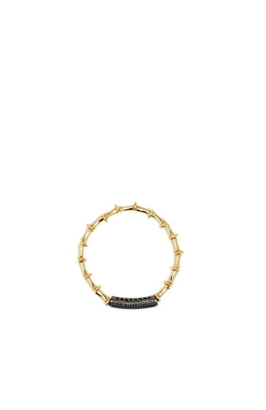 Silver Gold Doğal Taşlı Kadın Bileklik