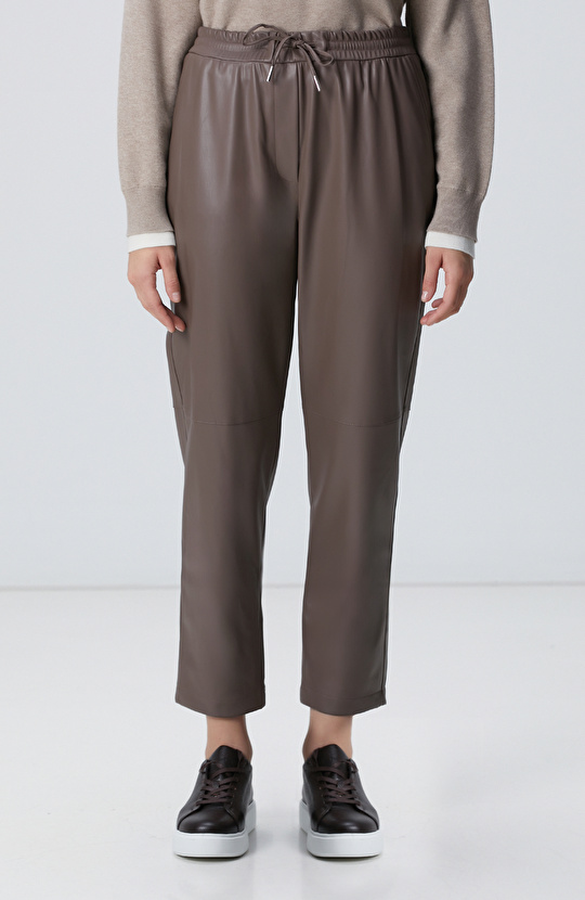 Vizon Vegan Deri Pantolon