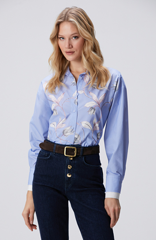 Mavi Desenli Gömlek Mavi Desenli Gömlek