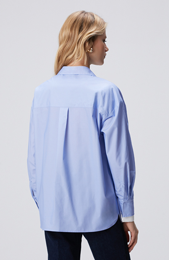 Mavi Desenli Gömlek