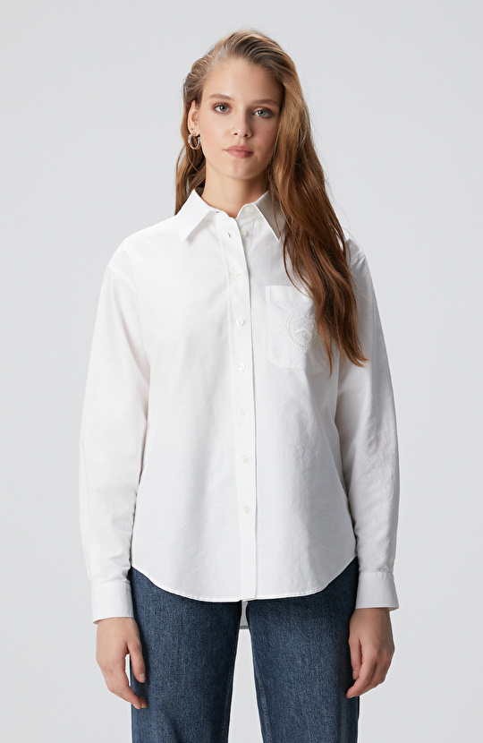 Beyaz Oxford Gömlek