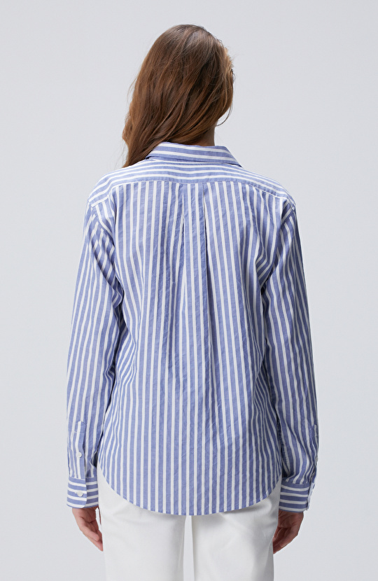 Mavi Beyaz Oxford Gömlek