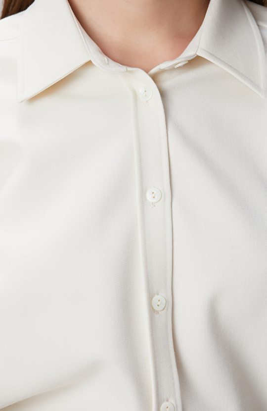 Kırık Beyaz Dış Gömlek