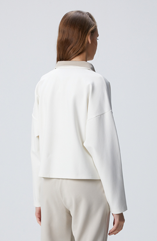 N-Tech Kırık Beyaz Sweatshirt