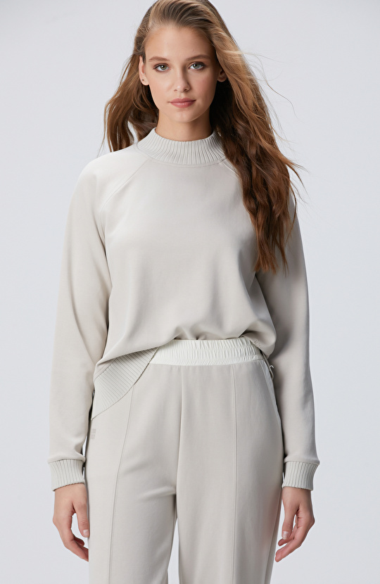 Taş Modal Karışımlı Sweatshirt