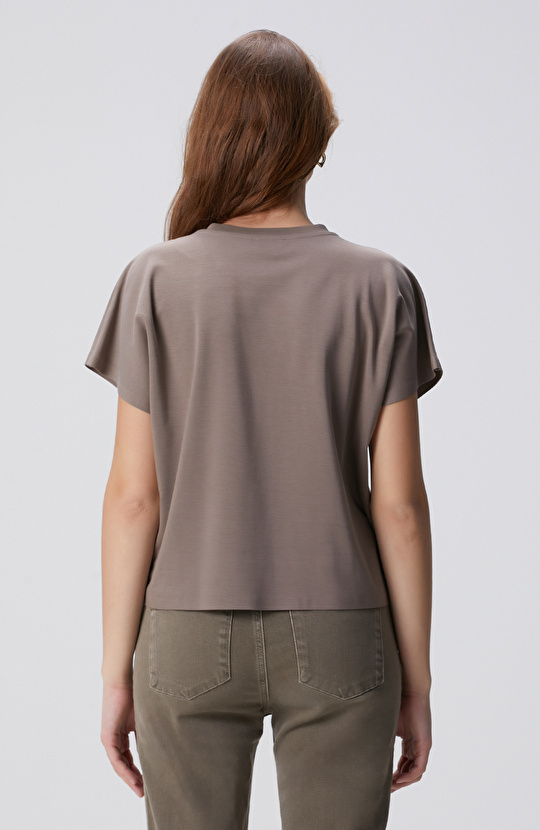 Vizon Çiçek Taş İşlemeli T-shirt