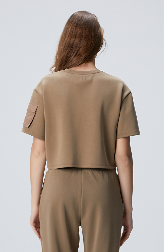 Haki Modal Karışımlı T-shirt