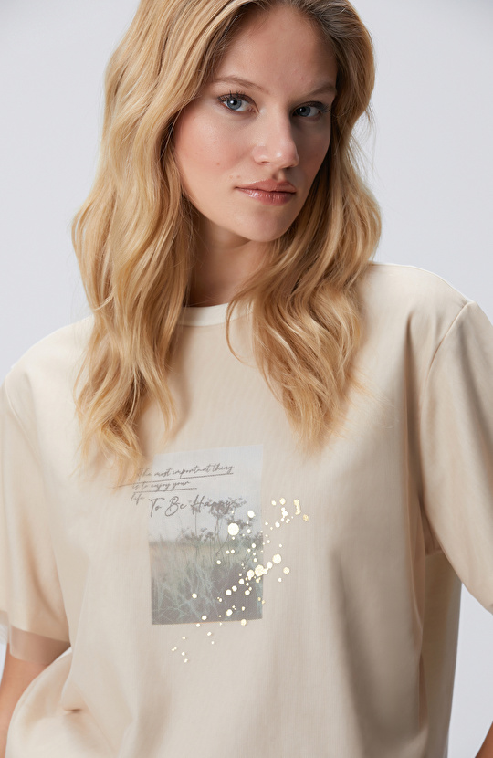 N-Tech Açık Bej T-shirt