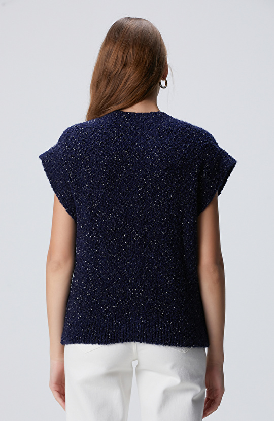 Lacivert Triko Yelek