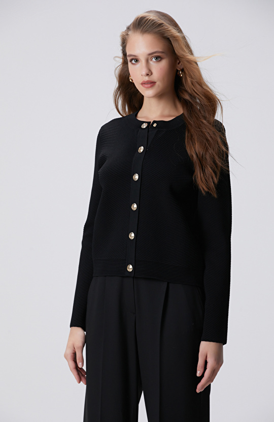 Siyah Triko Ceket