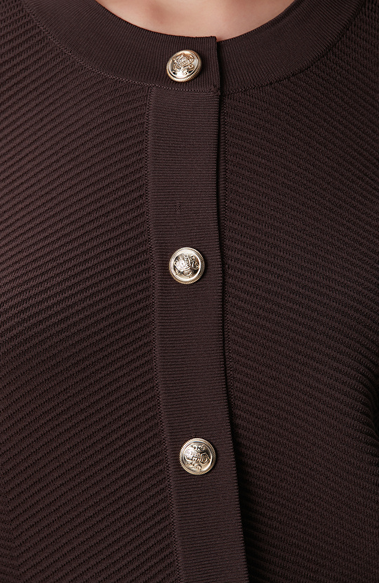 Kahverengi Triko Ceket