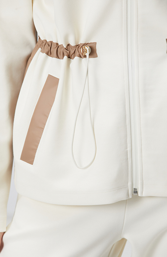 Kırık Beyaz N-Tech Örme Mont