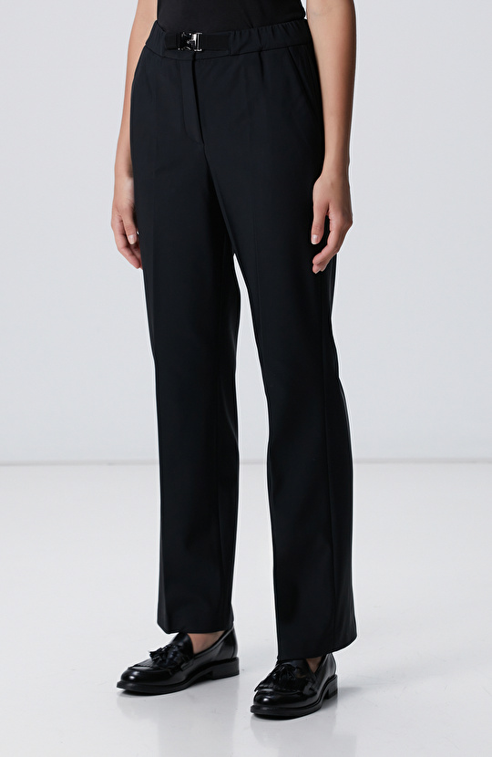 N-Tech Siyah Kemer Detaylı Pantolon