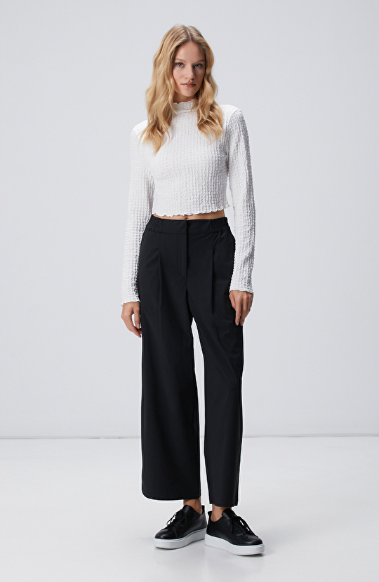 N-Tech Siyah Beli Lastikli Pantolon