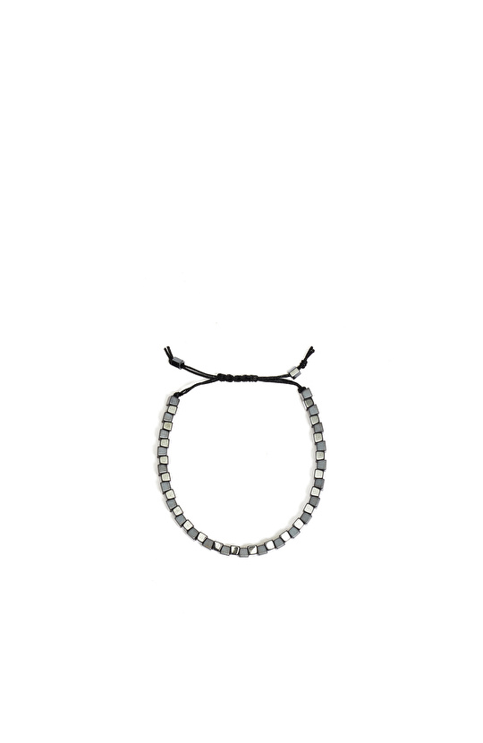 Antrasit Doğal Taşlı Erkek Bileklik