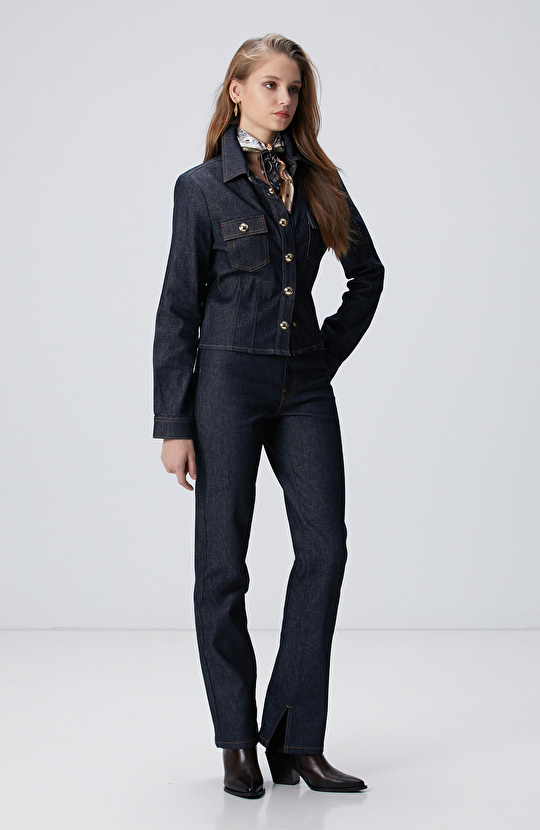 Lacivert Denim Ceket