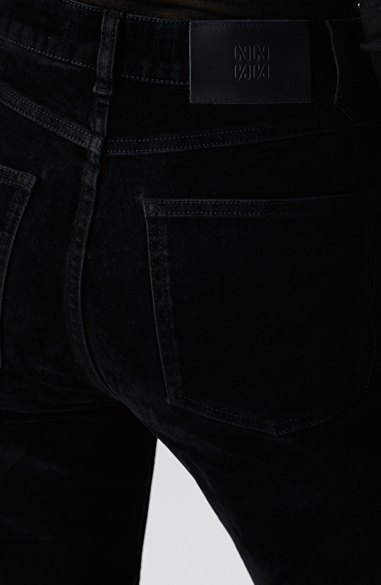 Siyah Kadife Denim Pantolon