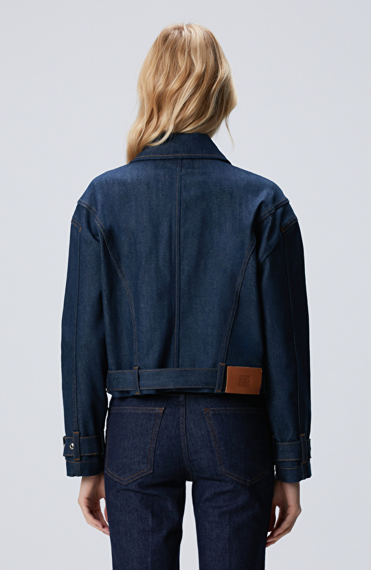 Koyu Indigo Mavi Denim Mont