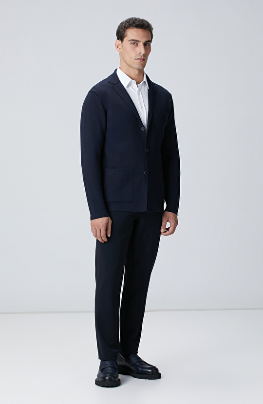 Lacivert Triko Ceket