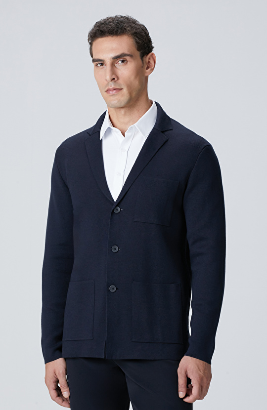 Lacivert Triko Ceket