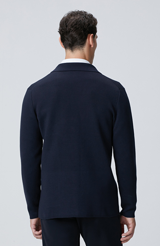 Lacivert Triko Ceket