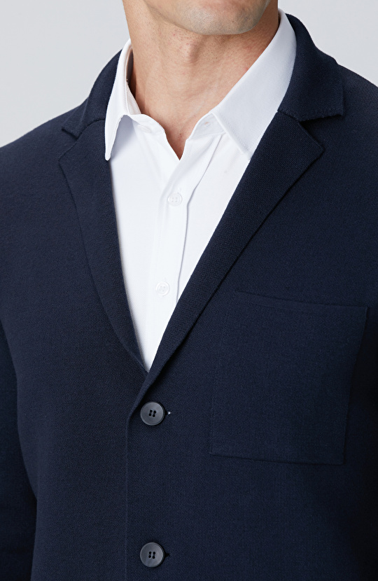 Lacivert Triko Ceket