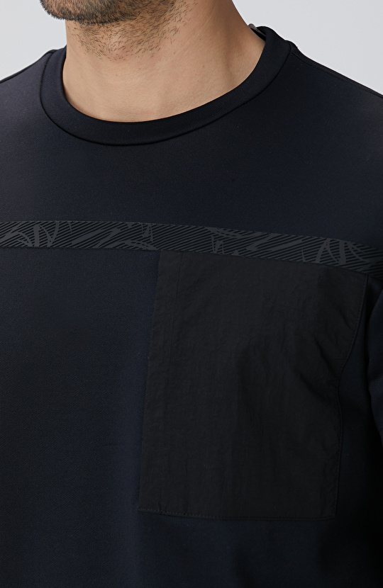 Siyah Baskılı Sweatshirt