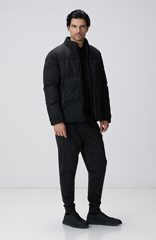 N-Tech Siyah Fermuar Cep Detaylı T-shirt